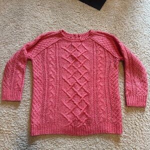 Loft Pink Cable Knit Women's Sweater